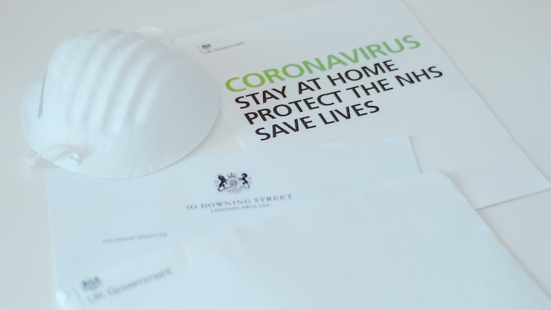 A letter from the UK government about coronavirus instructions for the general public