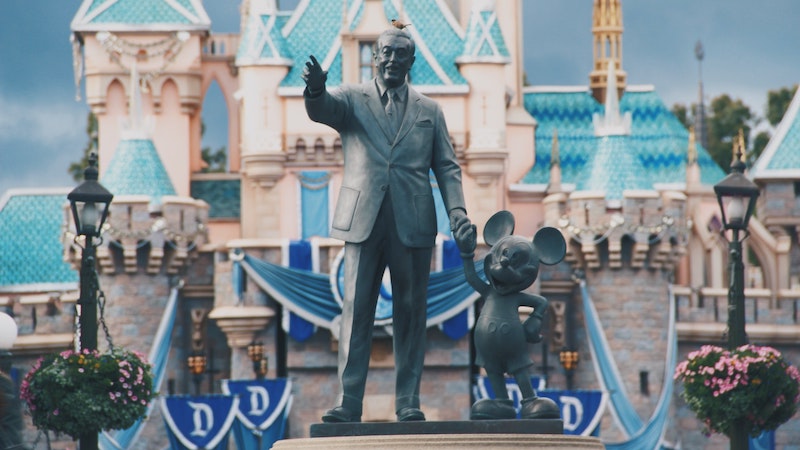 Walt Disney and Mickey Mouse statue at Disneyland, Anaheim
