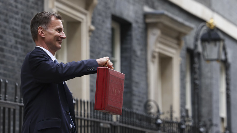 Chancellor of the Exchequer Jeremy Hunt Budget Day. 11 Downing Street.
