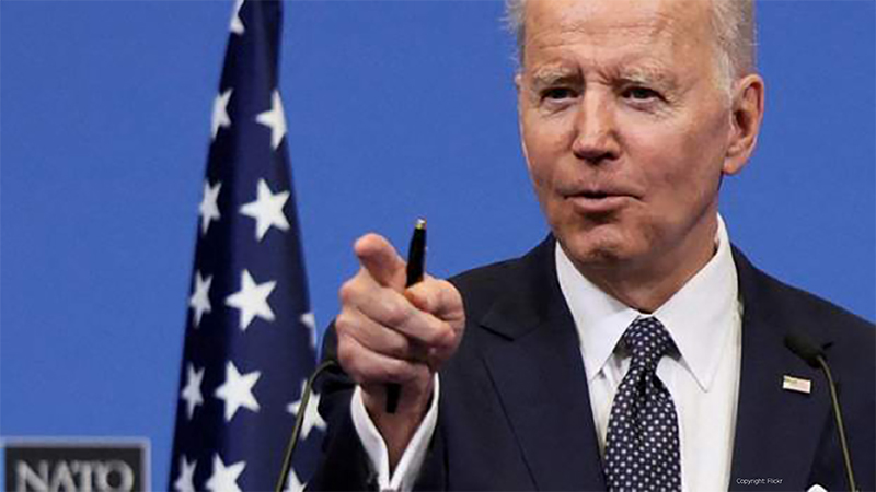 US president Joe Biden answers questions at a press conference