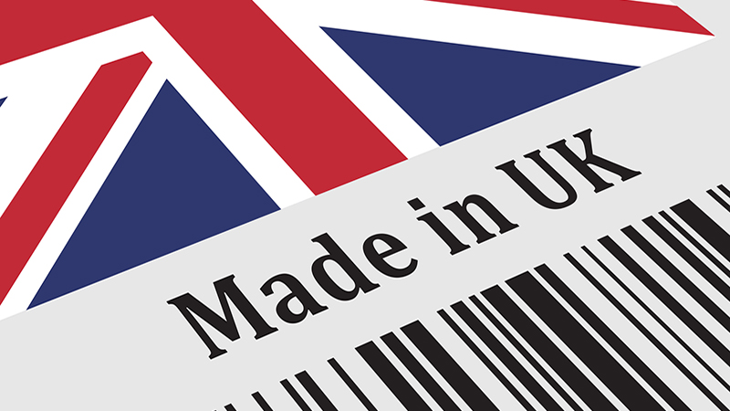 Made in the UK label