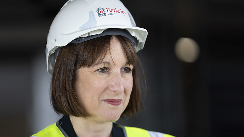 Chancellor Rachel Reeves, with Deputy Prime Minister Angela Rayner, visit the Oval Village housing development site in Oval, London. Picture by Kirsty O'Connor / Treasury