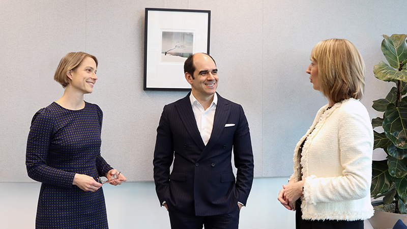 Laura Mason, António Simões and Katie Worgan