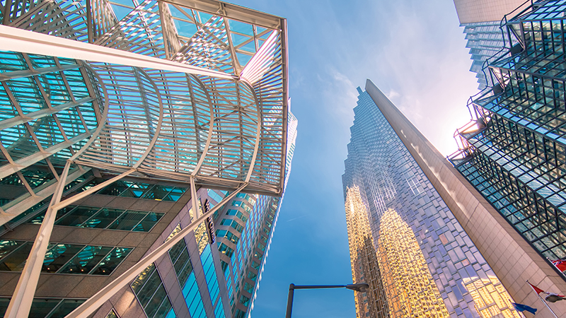 Mexico City Financial center close to Paseo De Reforma and Zocalo.